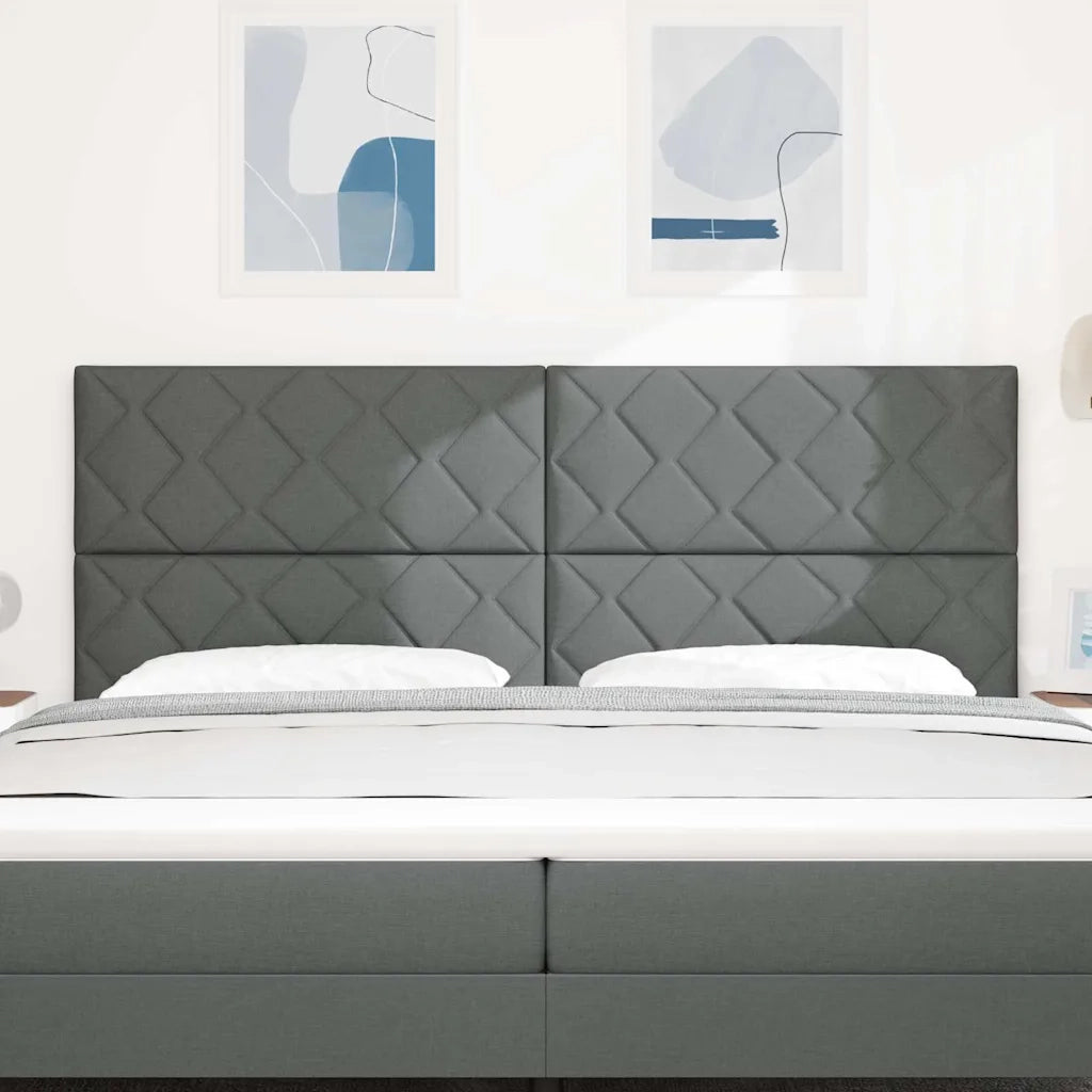 Testiera Grigio scuro 200 cm Tessuto 3337952