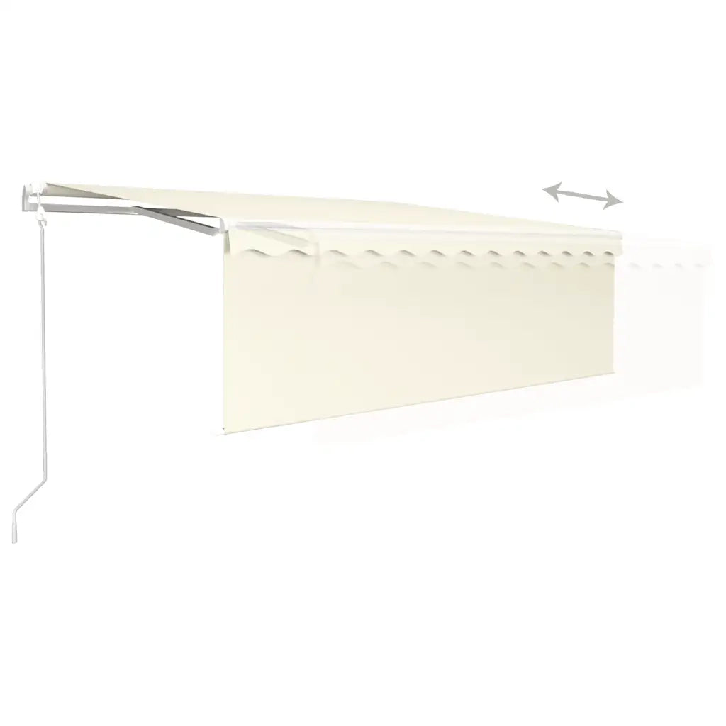 Tenda da Sole Retrattile Automatica con Parasole 4x3 m Crema