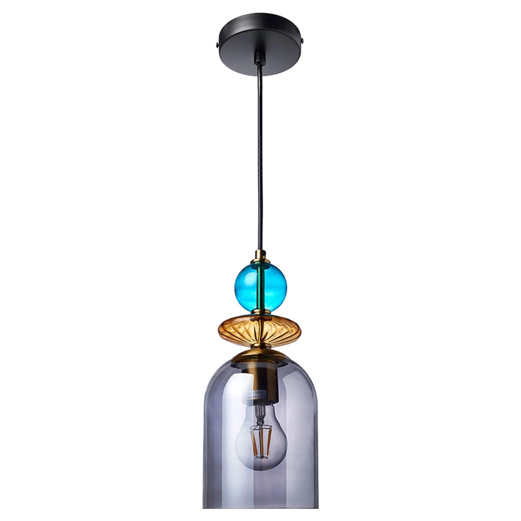 Sospensione Tropea vetro fumé E27 1 luce Light Prestige