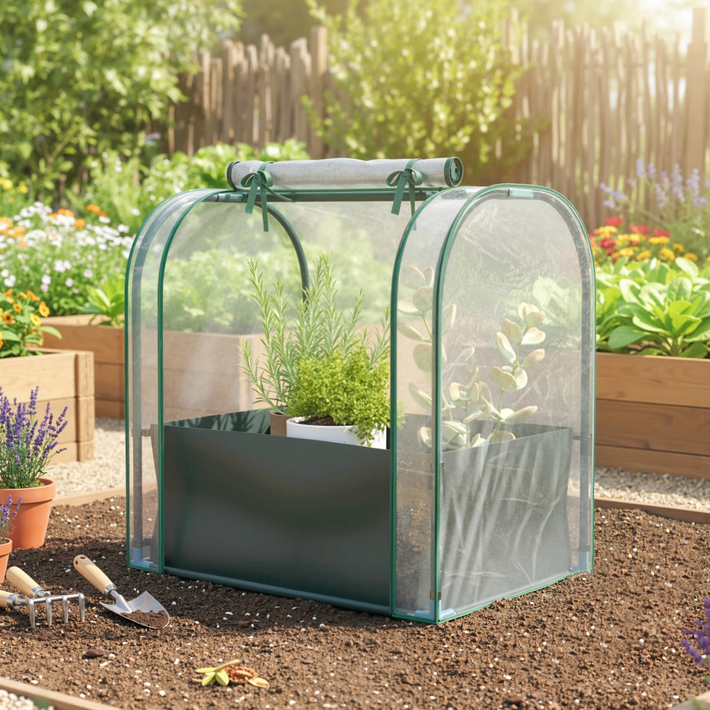 Mini Serra Portatile per Interni ed Esterni ¨C Zephmum ¨C Verde 68x50x70 cm