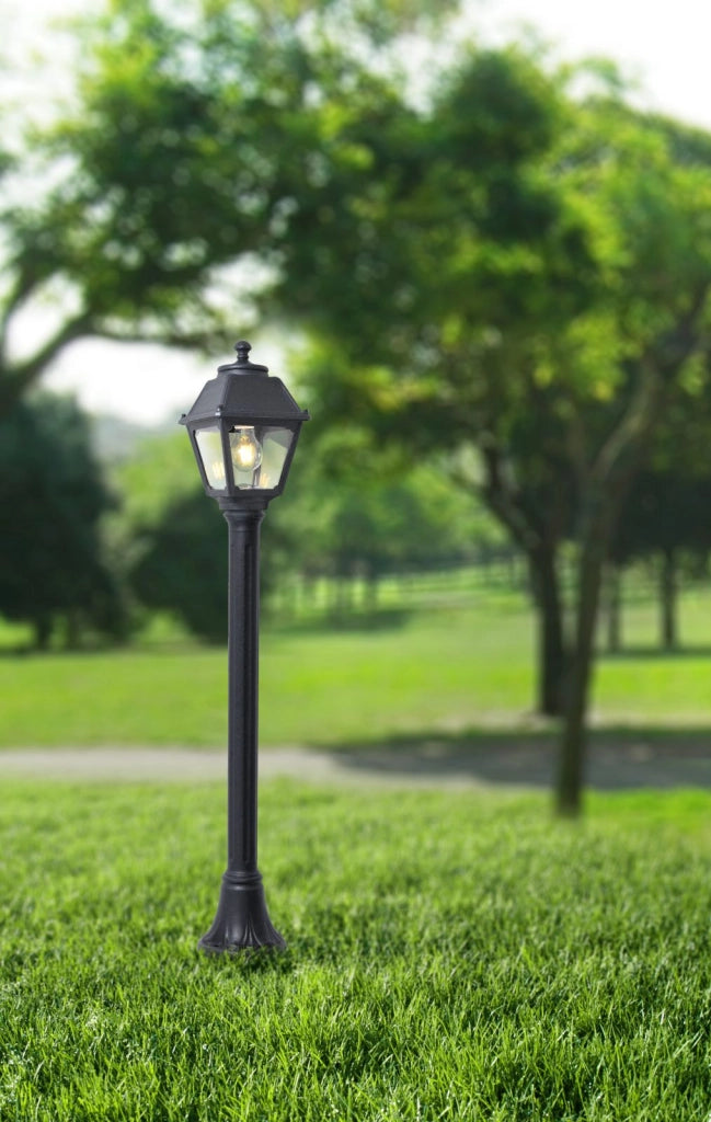 ALBA PALO 100 CM 1 LUCE ATTACCO E27 NERO IP55