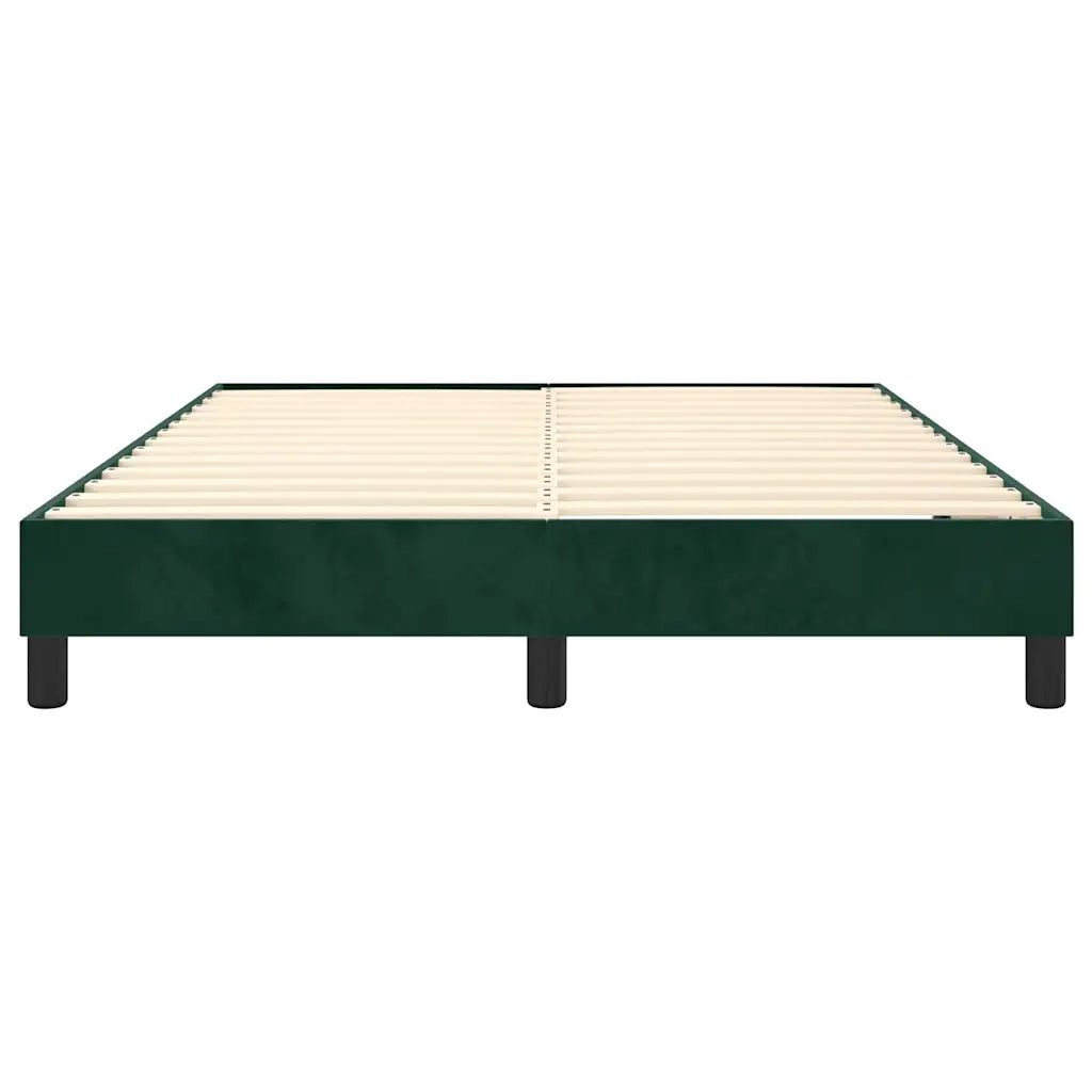 Struttura Letto a Rete a Molle Verde Scuro 140x200 cm in Velluto 3120775