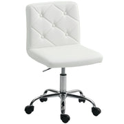 Sedia da Ufficio Regolabile ¨C Zephmum ¨C Pelle PU Bianco 44x50x78-88 cm
