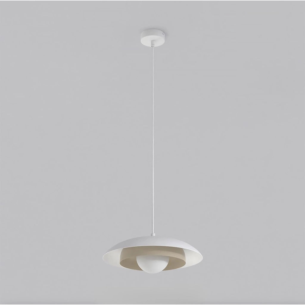 Lampada a sospensione SKIN in acciaio bianco e dettagli moka