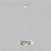 Lampada a sospensione SKIN in acciaio bianco e dettagli moka