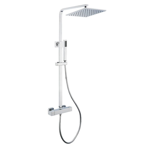 Colonna doccia attrezzata ottone cromato soffione quadro doccetta rubinetto termostatico ogomondo *** confezione 1