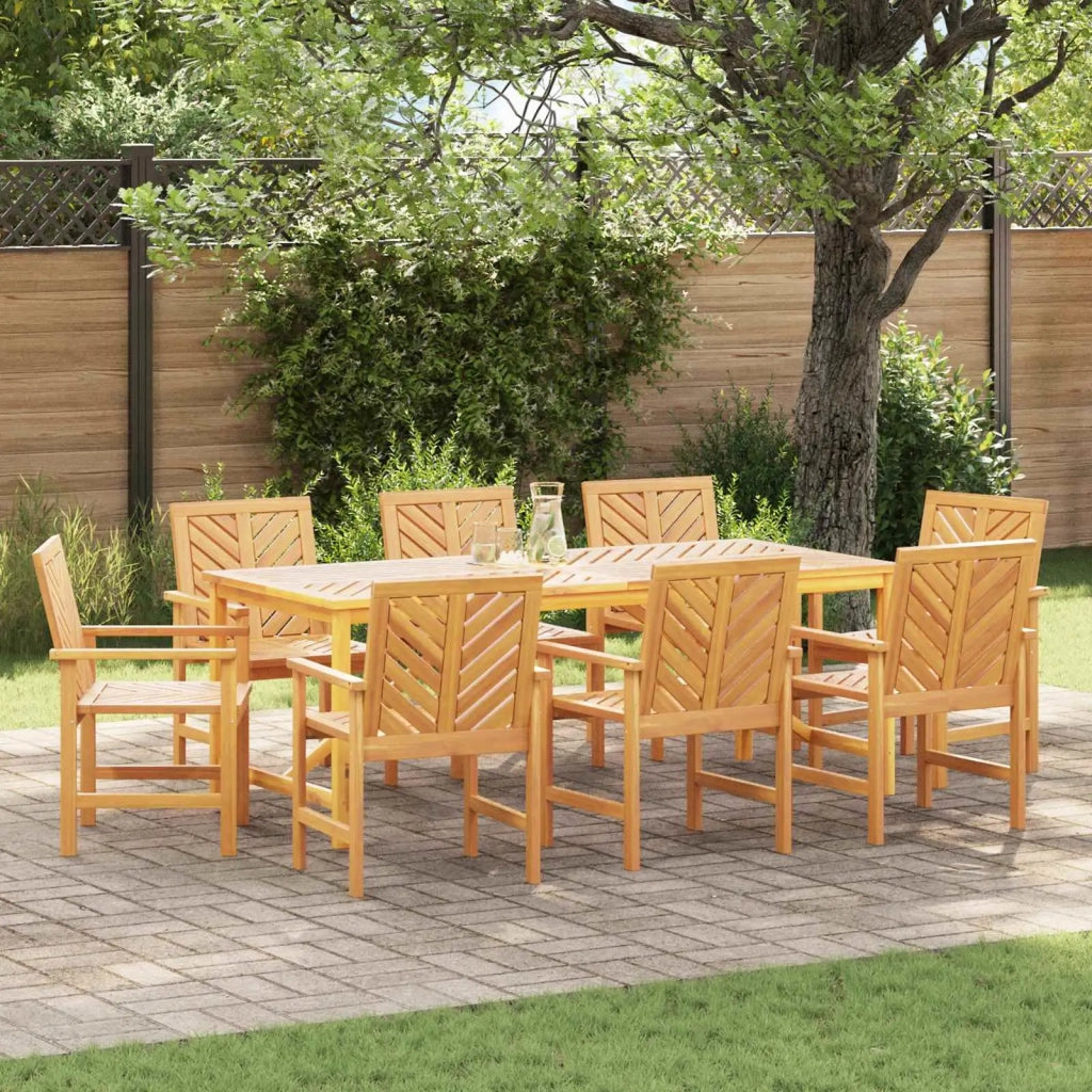 Set da Pranzo per Giardino 9 pcs Marrone 3154117