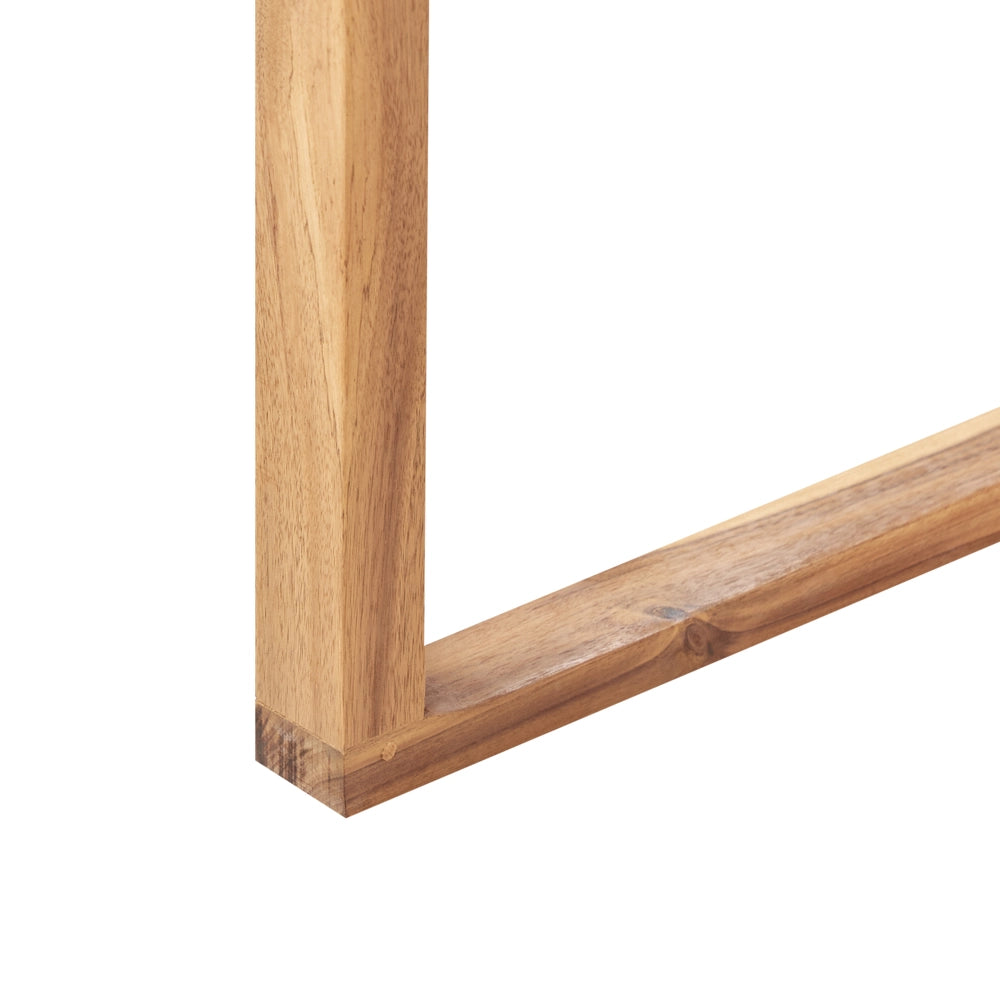Set da Giardino Legno di Acacia chiaro con Tavolo e 8 Sedie con Cuscini rosso giardino terrazzo