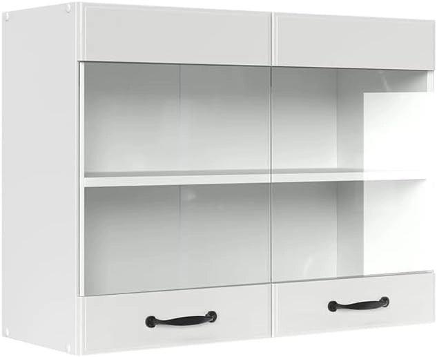 Frontale cucina R-Line, Bianco casa di campagna, 79.2 x 59 cm frontale del mobile per pensile con vetro