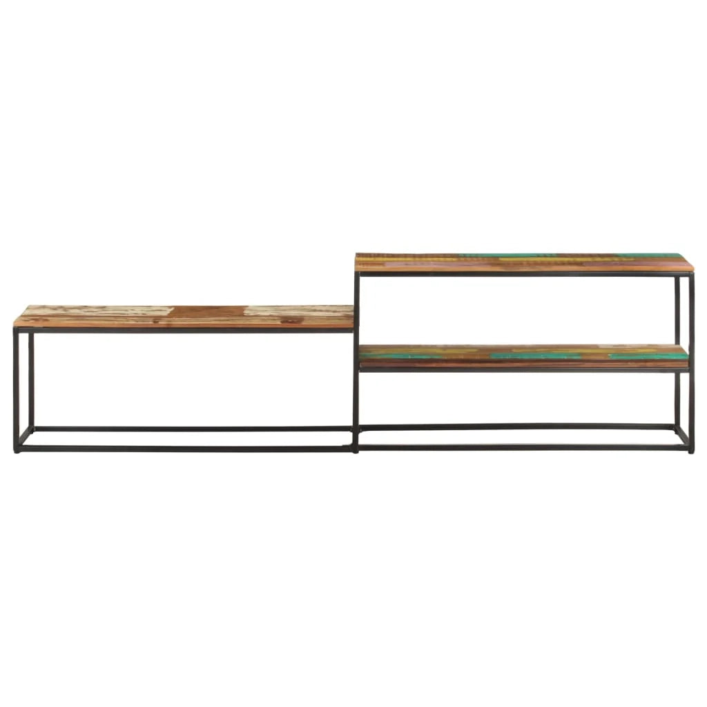 Mobile TV multimediale mensola TV credenza TV sala da pranzo soggiorno camera da letto 180 x 30 x 50 cm legno massello di recupero marrone 02_0026090