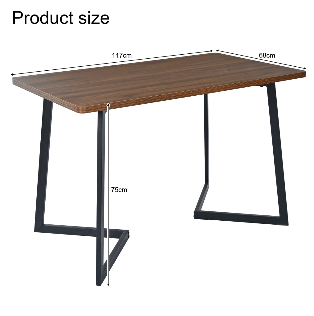 Set da pranzo 5 pezzi con tavolo MDF e 4 sedie in velluto