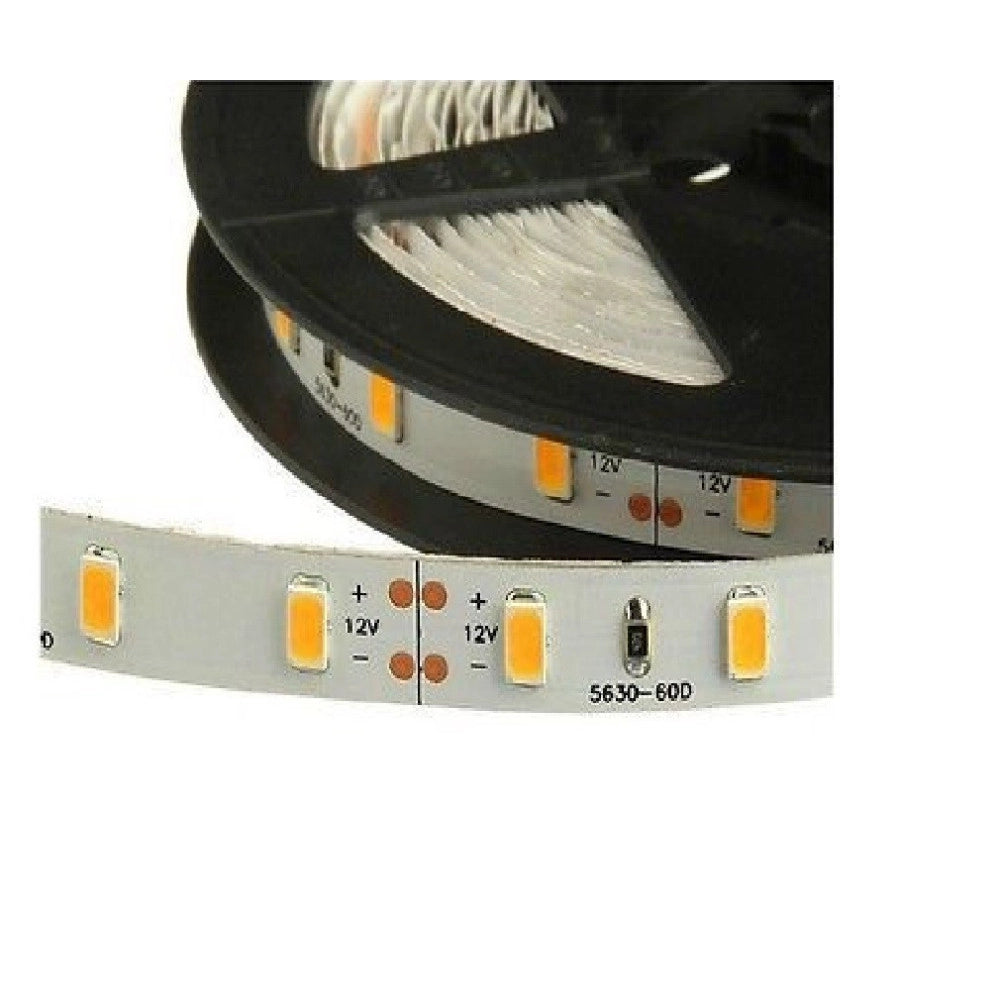 Trade Shop - Striscia Strip 300 Led Smd 5630 Bianco 5 Mt Alta Luminosita Ip20 Senza Silicone -