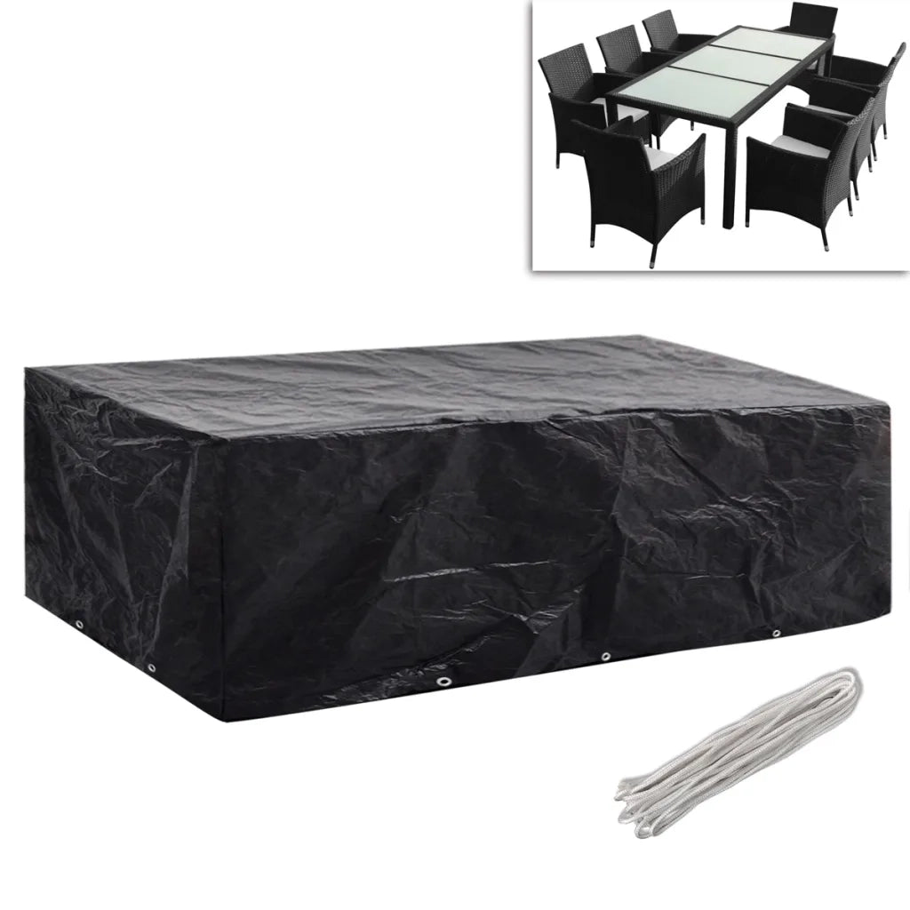 Coperture Arredi Giardino | Telone per mobili da esterni 2 pz Polyrattan 8 Persone 300x140 cm