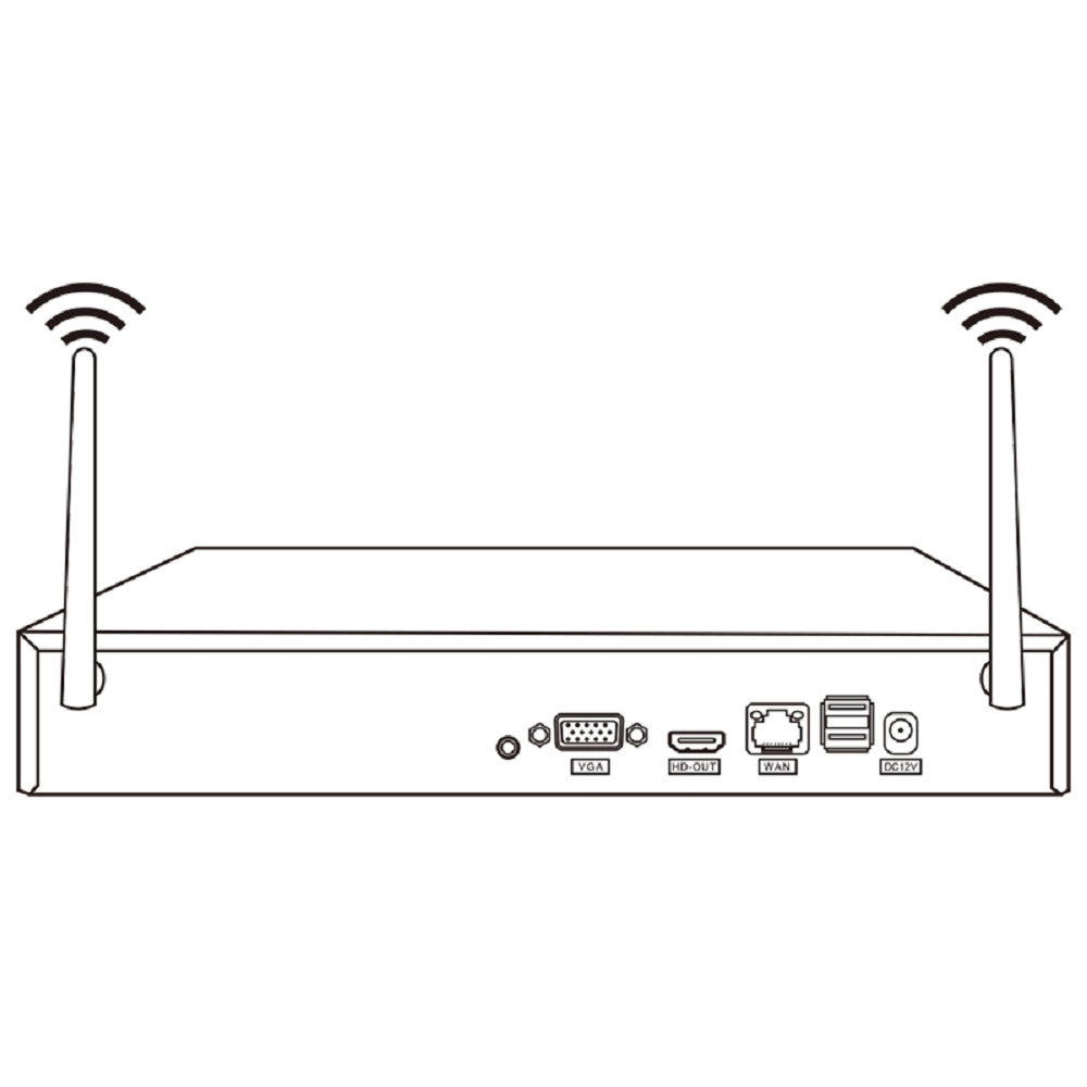 Trade Shop - Kit Di 6 Telecamere Di Videosorveglianza Ip Wifi 1080p Ip66 Con Nvr Tv-6125he 8+6 -