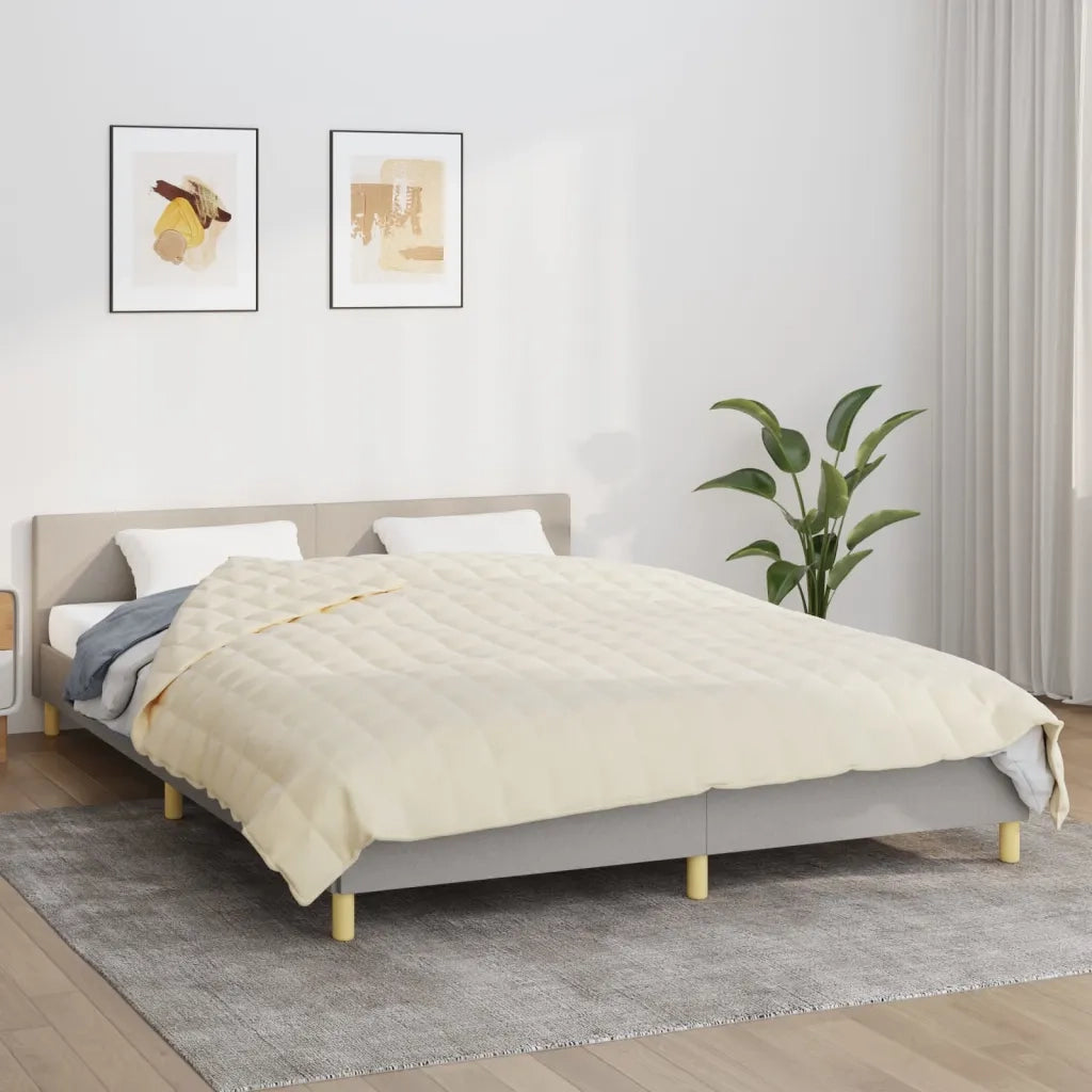 Coperta Ponderata Crema Chiaro 200x230 cm 9 kg Tessuto 3154876