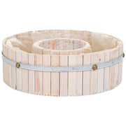 Cesto tondo in legno marrone 40x40x12h