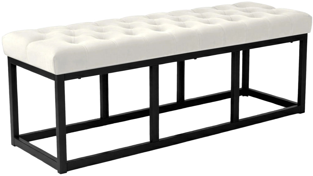 Panca Polson Velluto Nero 120 cm 3