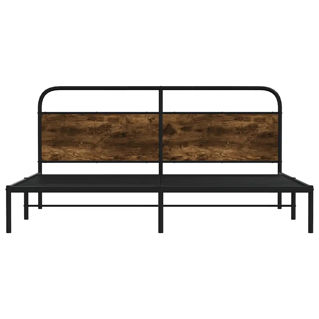 Giroletto senza Materaso in Metallo Rovere Fumo 180x200 cm 3318630
