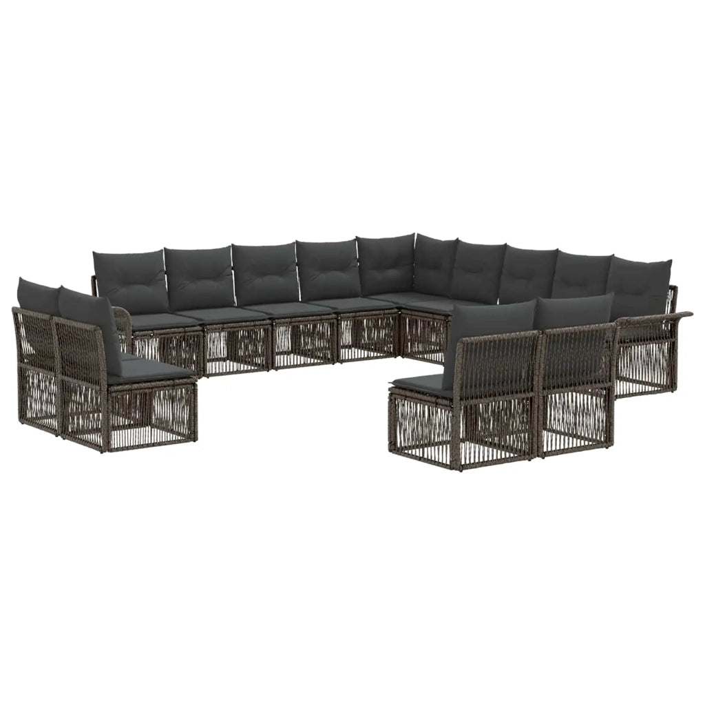 Set Divano da Giardino 13 pcs Grigio polyrattan 3434993