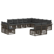Set Divano da Giardino 13 pcs Grigio polyrattan 3434993