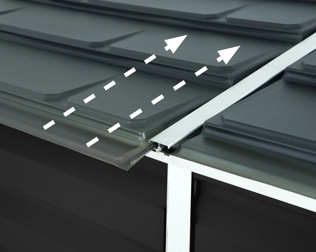 Casetta Da Giardino in Policarbonato Skylight  176X120X203 cm Grigio Scuro