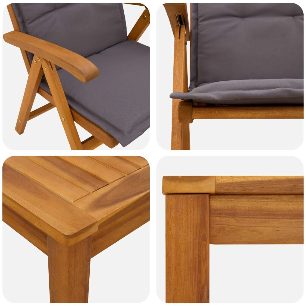 Set da pranzo da giardino 3 pezzi 3 pz Naturale 3434603