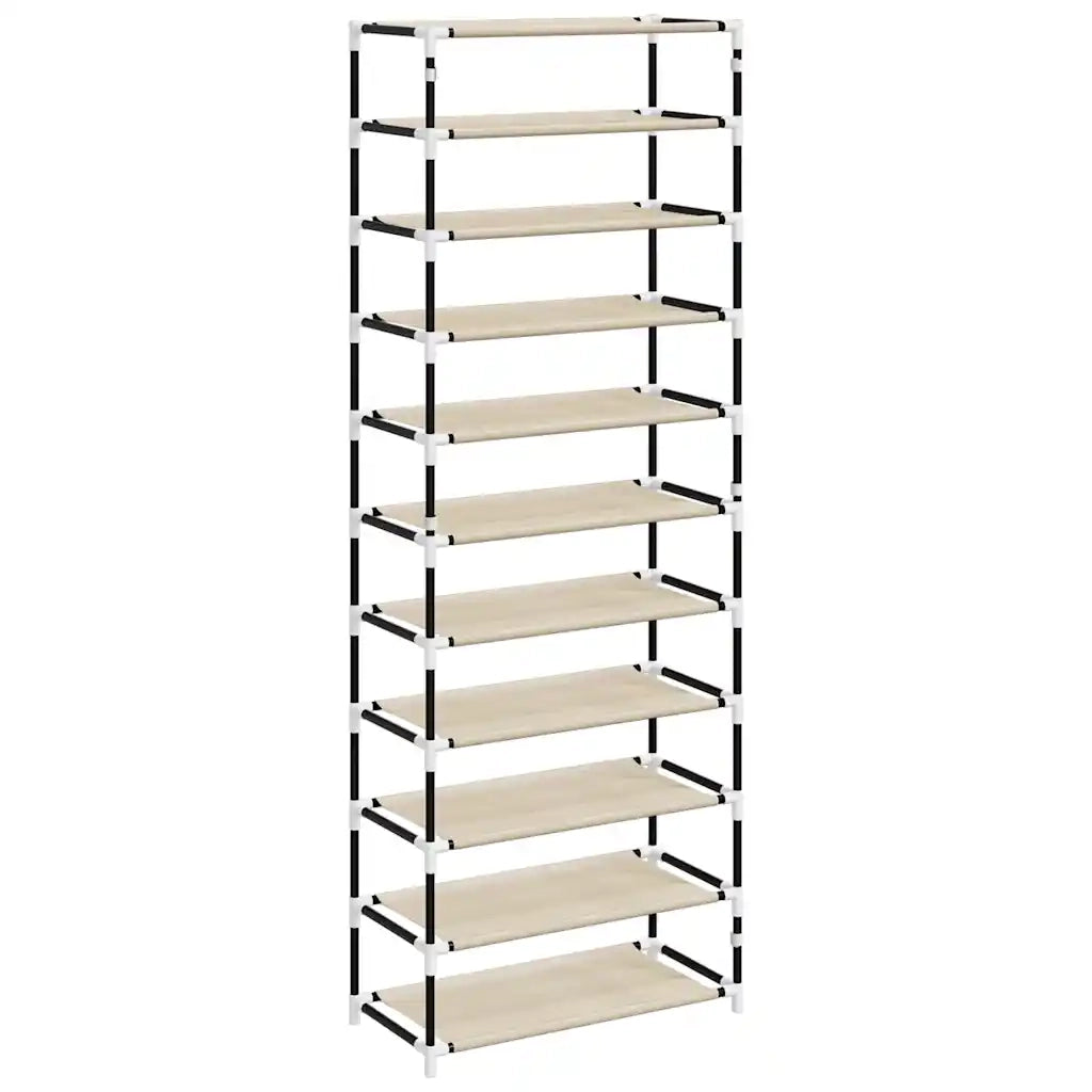 Scarpiera Crema 60x30x166 cm Tessuto 337260