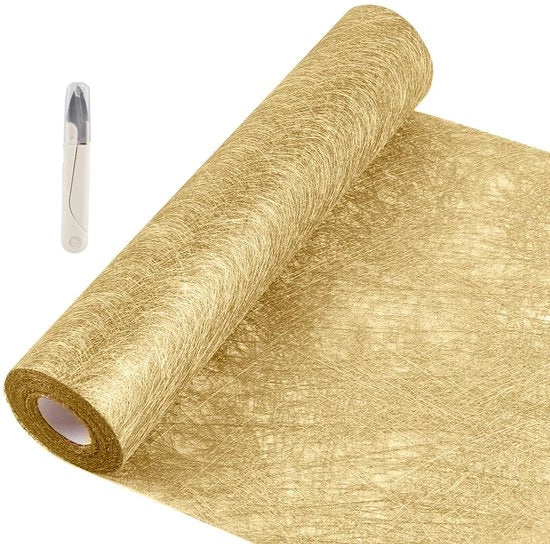 Telaio per tavola in non-wovengold 30cmx20M telaio per tavola per festa di compleanno Natale telaio per tavola tovagliolo di carta per matrimoni di San Valentino compleanni battesimi decorazione festiva