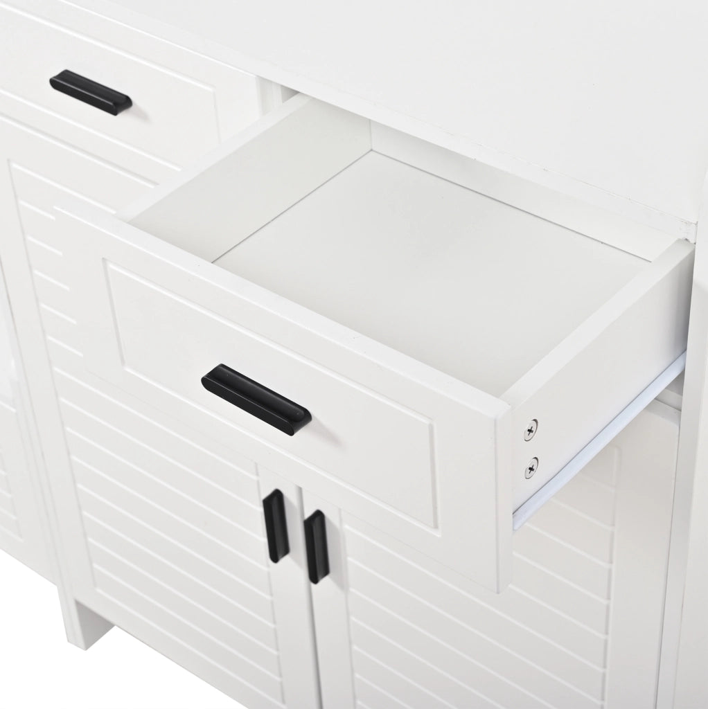 Mobile ingresso con appendiabiti e scarpiera 125x36x165 cm bianco HOMVRA