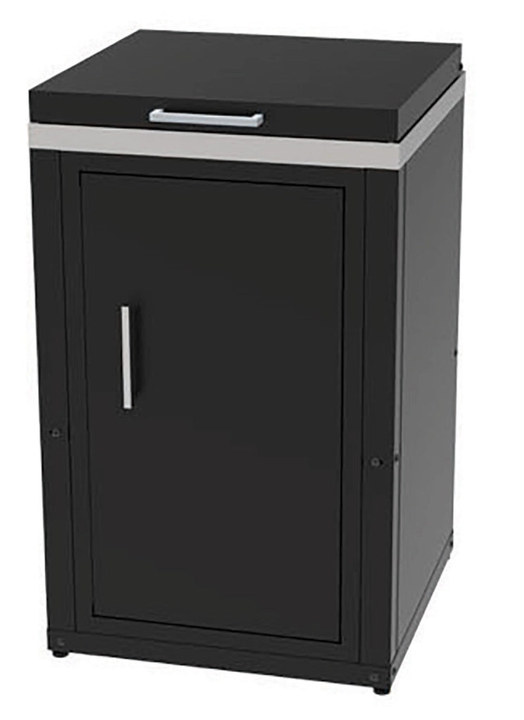 Mobile Cucina 3 Fuochi a Gas 60,7x60,7x100 cm con Armadietto Sotto e Coperchio in Acciaio e Vetro Nero