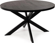 Tavolo da Pranzo - Design Sostenibile - Progettato con Stile Moderno - Facile da Assemblare - Tavolo in Legno di Faggio Nero - 148 cm