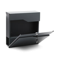 Cassetta postale con vano portagiornale V19 antracite 370 x 102 x 370 mm