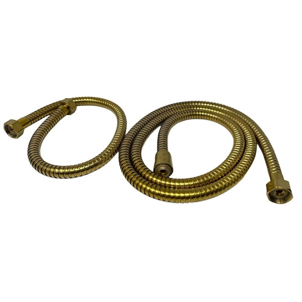 Trade Shop - Saliscendi Bagno Colonna Doccia Miscelatore Oro Soffione Quadrato Doccetta 87305 -