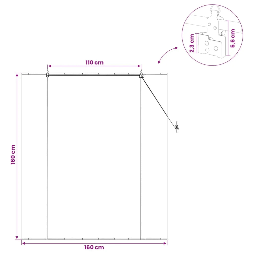 Tenda a rullo Grigio 160 x 160 cm Bambù 42039736