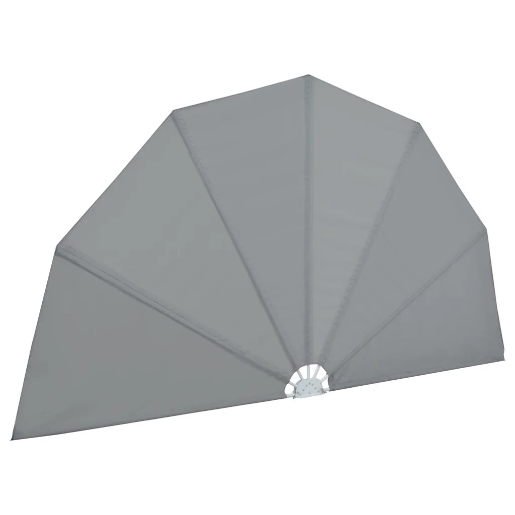 Tenda Laterale per Terrazza Pieghevole Grigio 160 cm