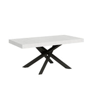 Tavolo allungabile 200/460x90 cm Volantis colore bianco frassino gambe antracite