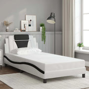 Giroletto con Testiera Nero e Bianco 100x200 cm in Similpellecod mxl 115084