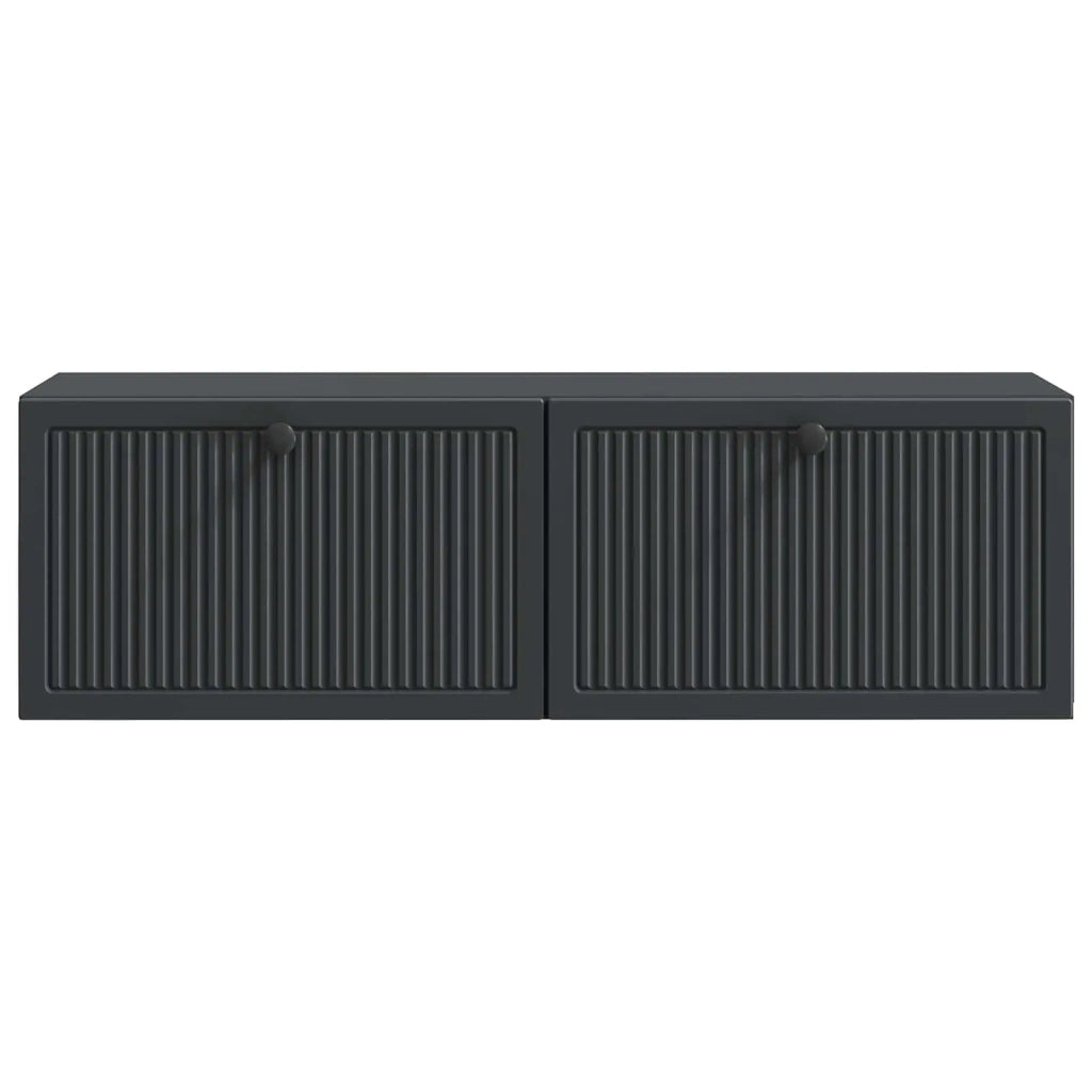 Mobile Porta TV da Muro Montaggio a parete Nero 98 x 31 x 30 cm 898046
