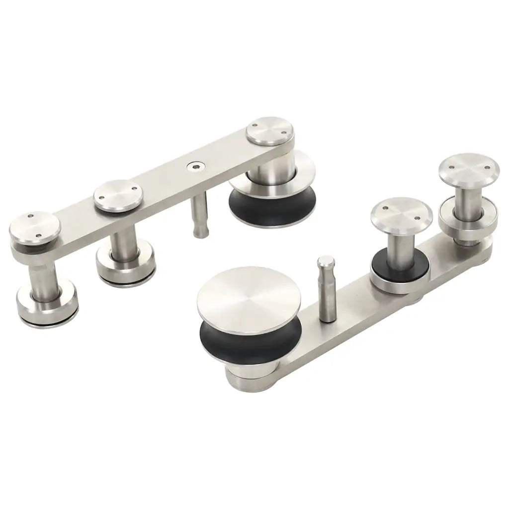 Kit Binari Porta Scorrevole 183cm Acciaio Inossidabile Argento CFW9018356