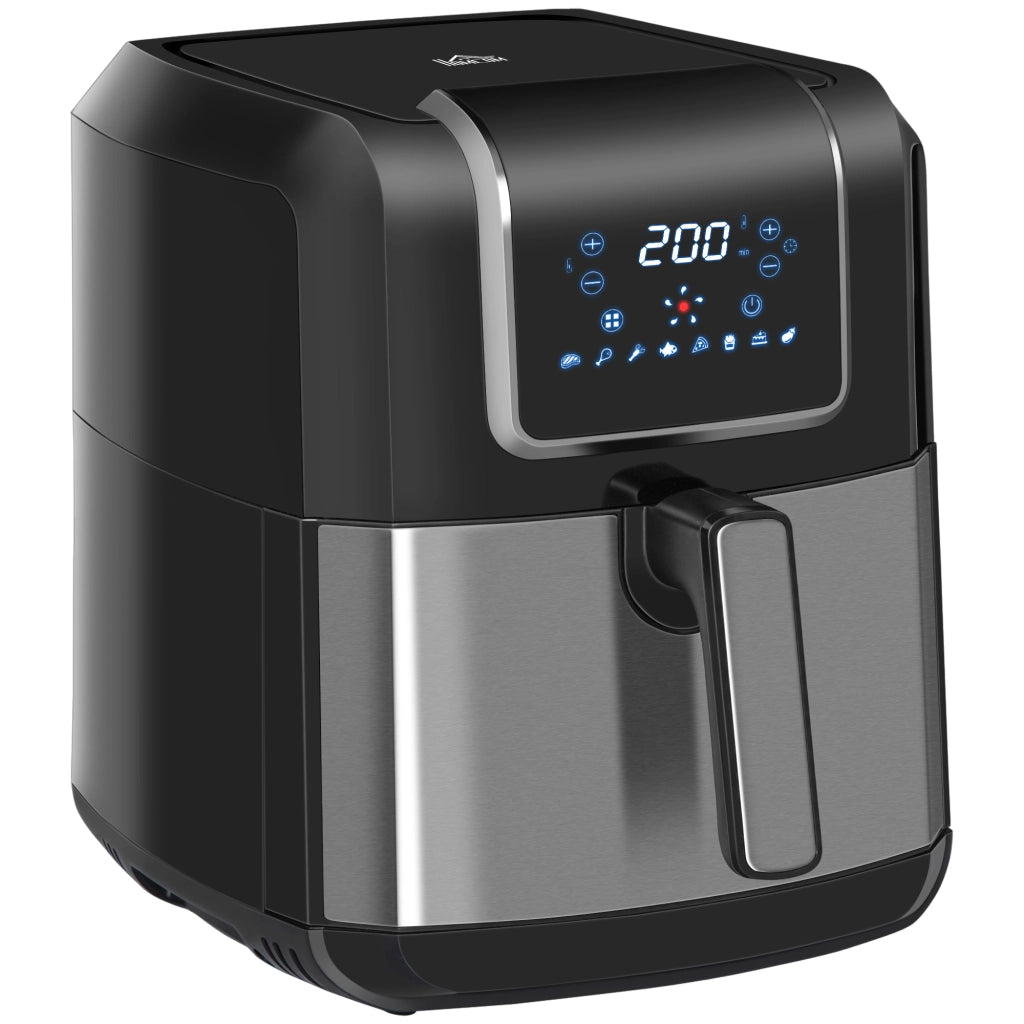 Friggitrice ad aria 6,5 L 1700W ¨C Minimal ¨C 2 scomparti, 8 programmi, LED, nero