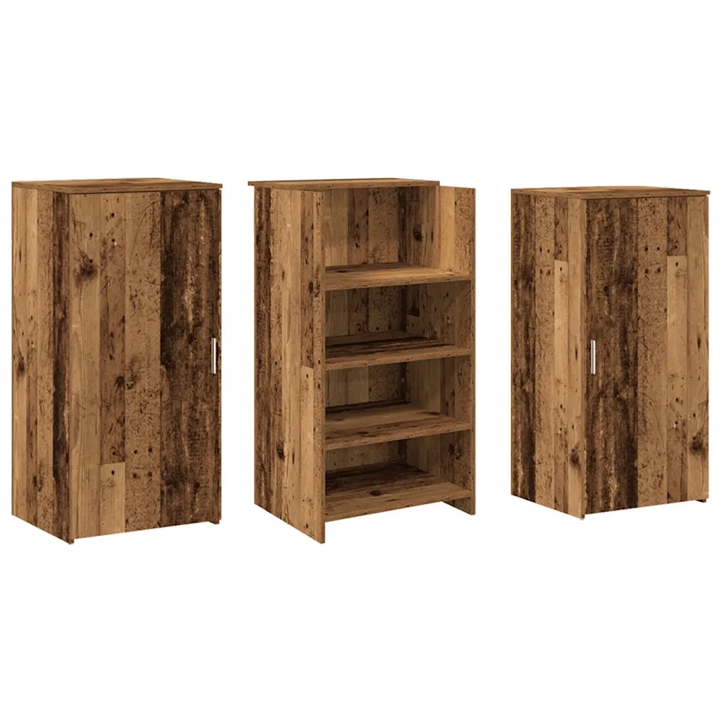 Banco Reception | Scrivania | Tavolo da Ufficio Legno Antico 155x50x103,5 cm Legno Multistrato
