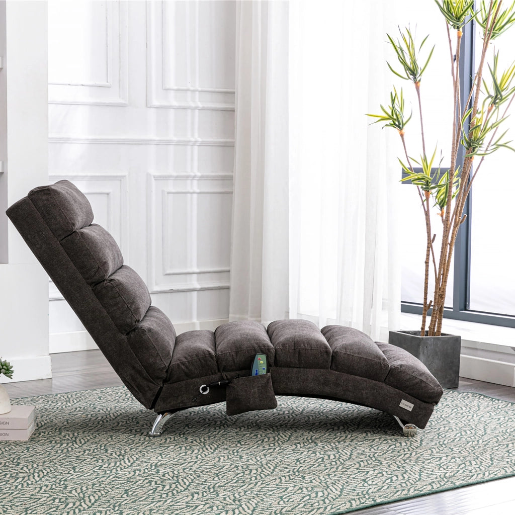 Divano Letto Relax con Vibrazione e Tasche Laterali ¨C MINIMAL ¨C Grigio