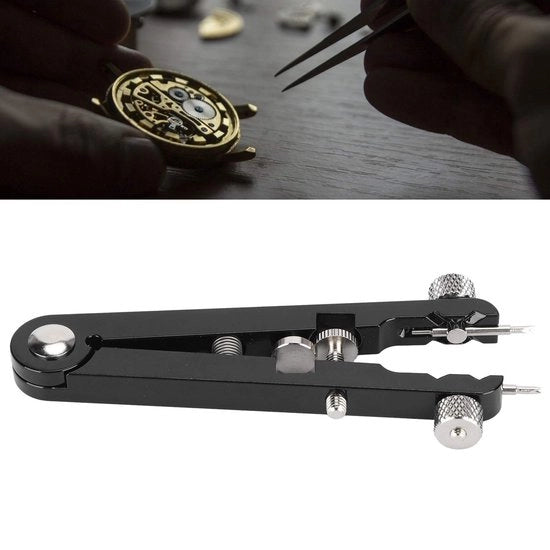 Kit di accessori orologeria professionale - Set di strumenti per orologeria - Strumento per accorciare la cintura orologiera - Costruito con alluminio duraturo - Dimensioni compatte e portatile - Facile da utilizzare