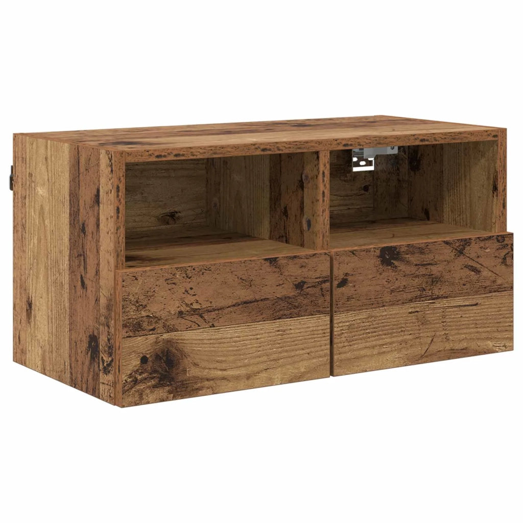 Mobiletti TV da Parete 2 pcs Legno vecchio 60 x 30 x 30 cm 882923