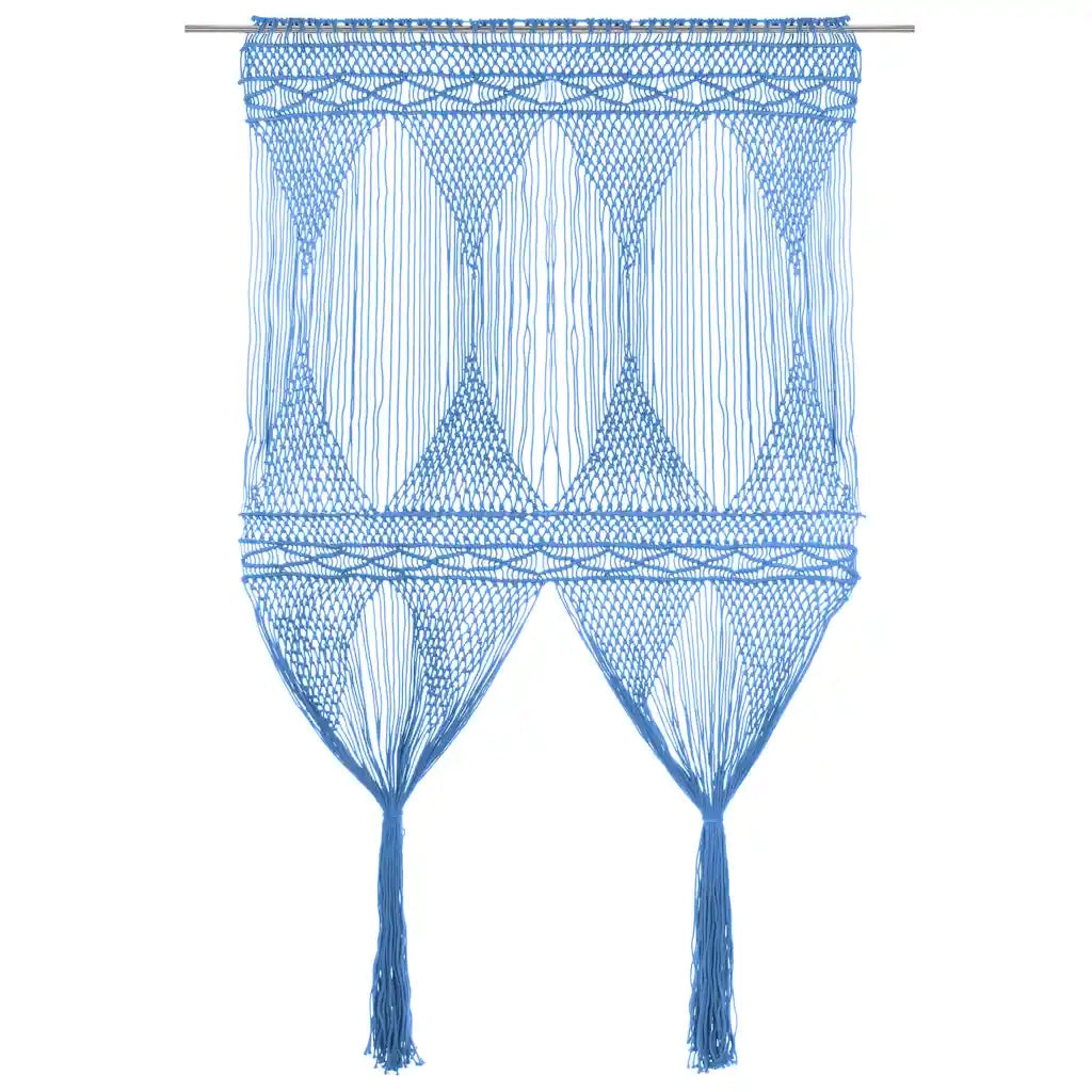 TendaMacramÃ¨ Blu 140x240 cm in Cotonecod mxl 71446
