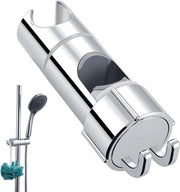 Supporto per doccia - Ø 18-25 mm - Manubrio per doccia - Con 2 ganci - Cromato - Regolabile - ABS - Manubrio per doccia - Doccia - Supporto per manubrio - Doccia - Bagno - Argento - Universale - Per manubrio per doccia - Installazione facile