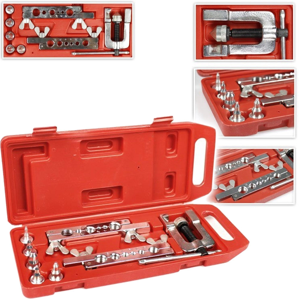 Trade Shop - Pagliettatrice Svasatubi Svasatrice Svasa Tubi Con 10 Accessori In Valigetta -