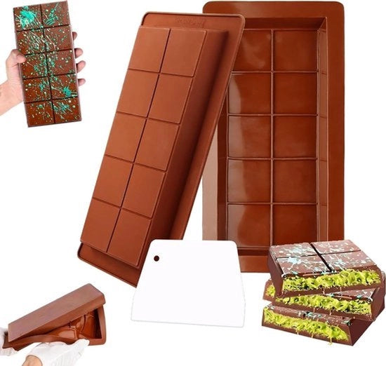 Mold per cioccolata in silicone profondo 25 x 135 cm - 2 pezzi