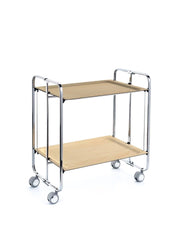 Carrello da cucina pieghevole cromato con ruote BAUHAUS 2 ripiani