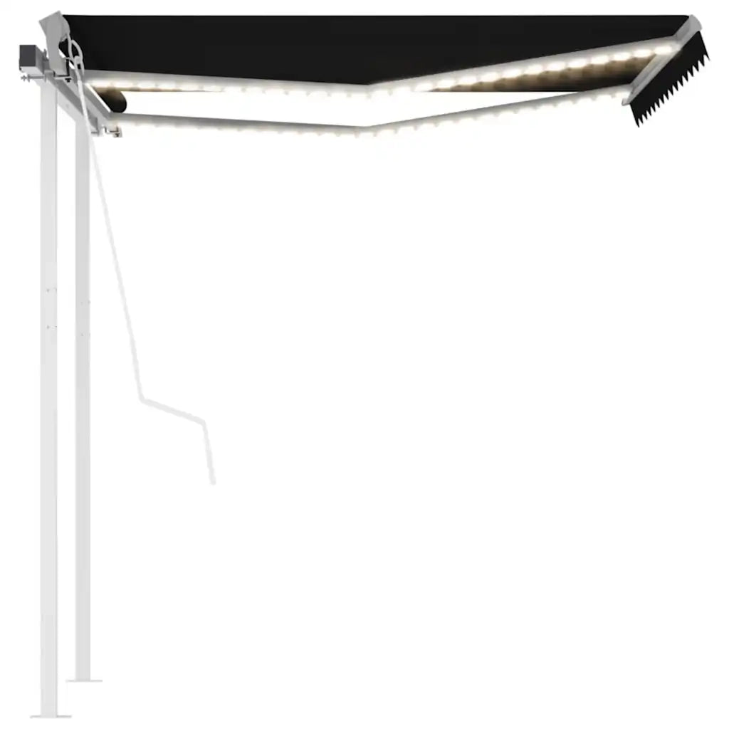 vidaXL Tenda da Sole Automatica LED Sensore Vento 3,5x2,5 m Antracite